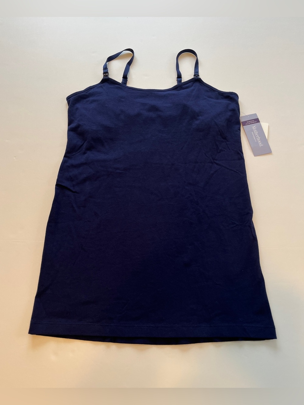Motherhood Navy Maternity Tank top Slip with Adjustable Straps nursing XS New